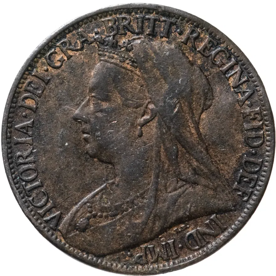 Великобритания 1 фартинг (farthing) 1899, аверс