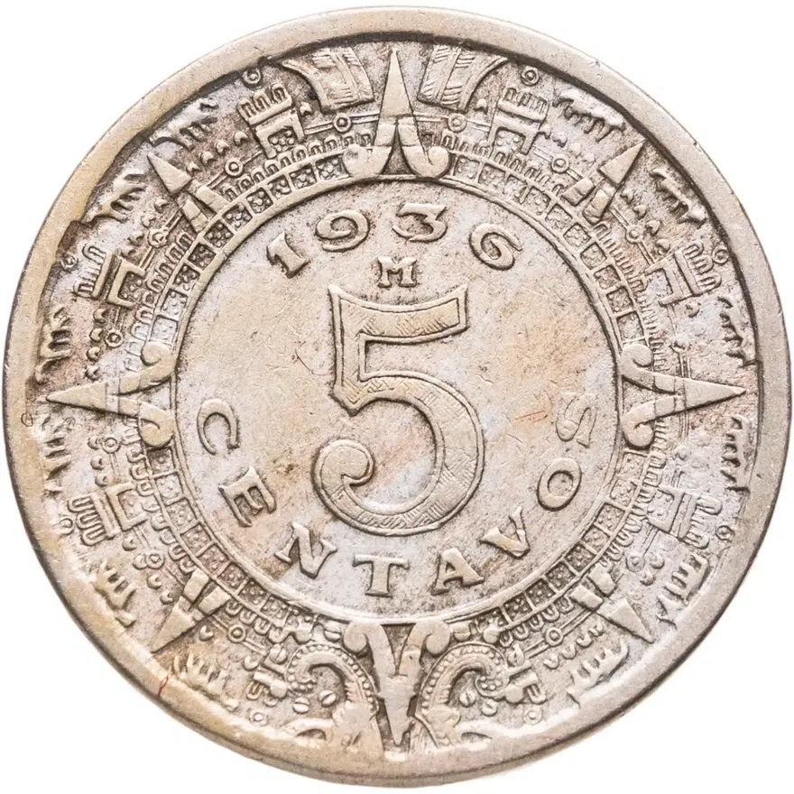 Мексика 5 сентаво (centavos) 1936