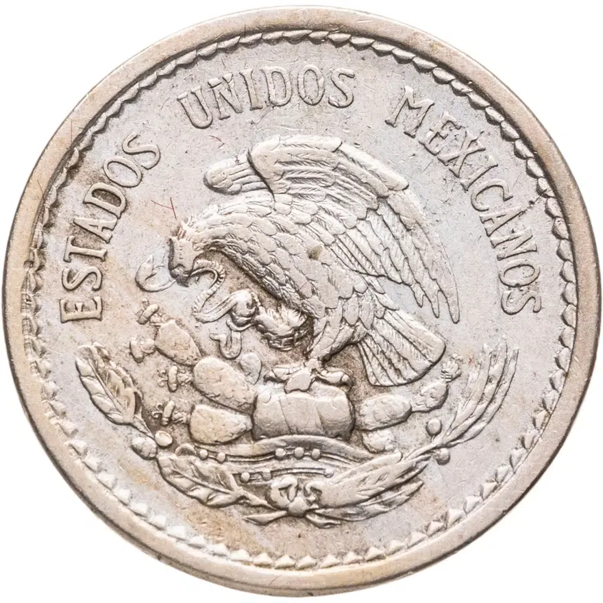 Мексика 5 сентаво (centavos) 1936, реверс