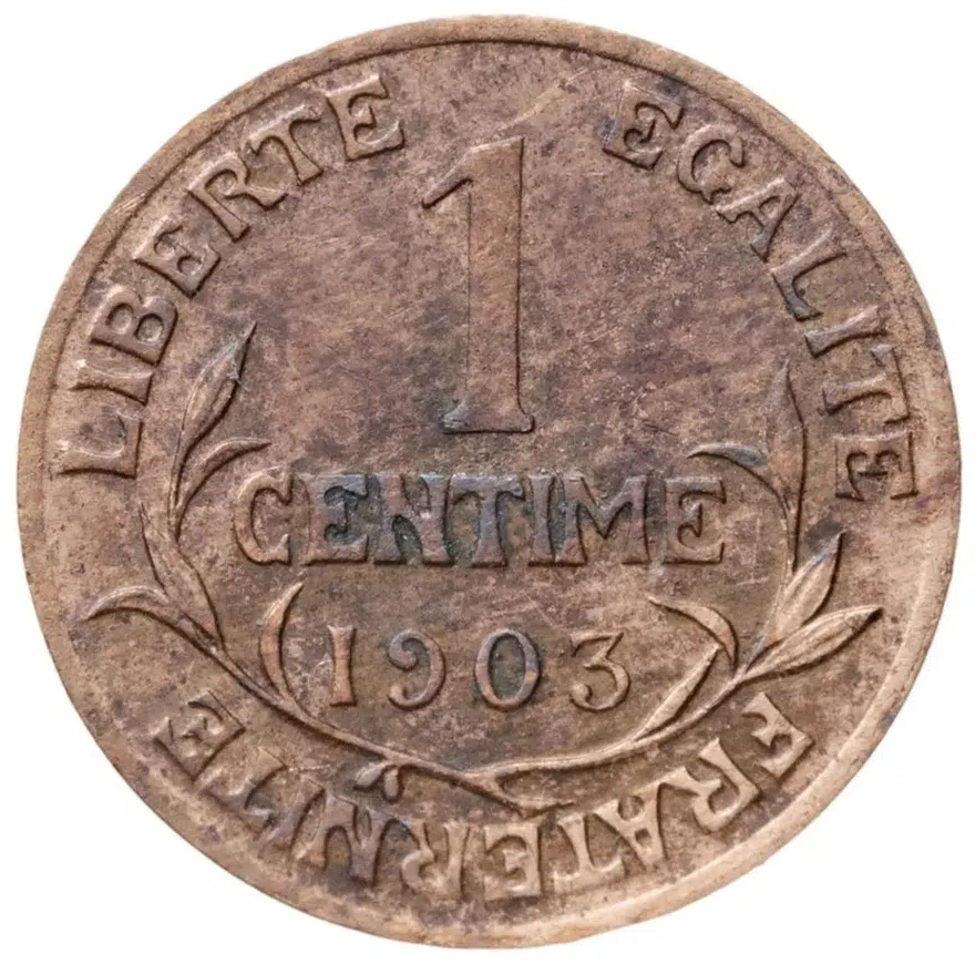 Франция 1 сантим (centime) 1903