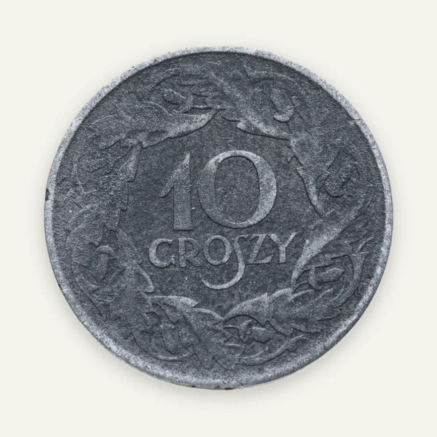 Польша 10 грошей (groszy) 1923 цинк (немецкая оккупация)