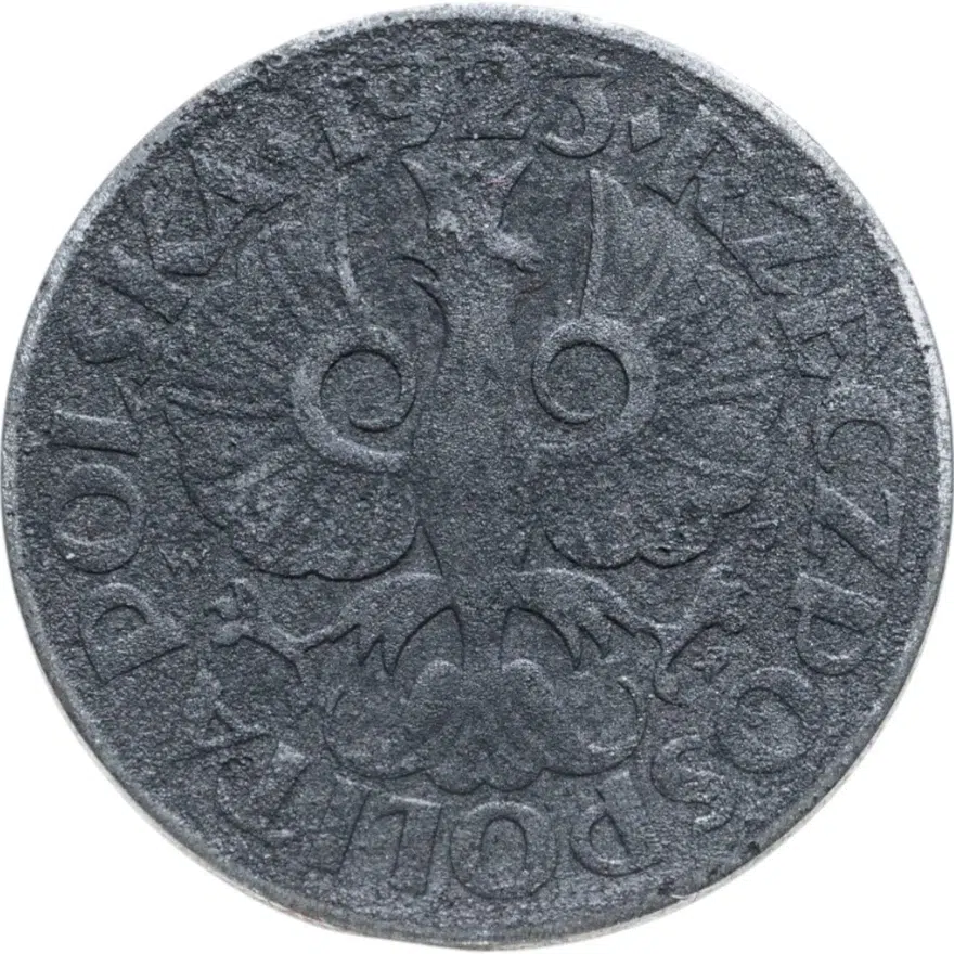 Польша 10 грошей (groszy) 1923 цинк (немецкая оккупация), реверс