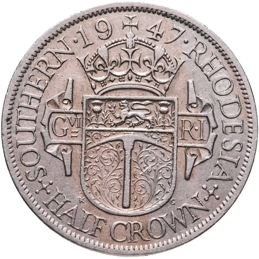Южная Родезия 1/2 кроны (crown) 1947, реверс
