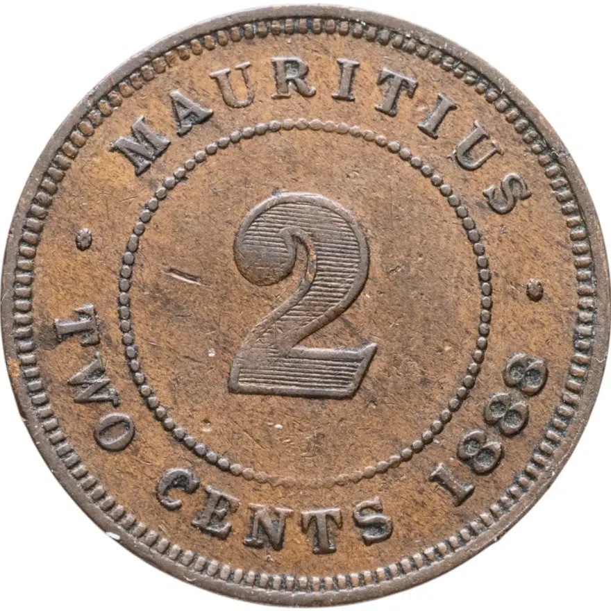 Маврикий 2 цента (cents) 1888
