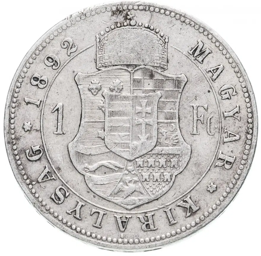 Венгрия 1 форинт (forint) 1892, реверс