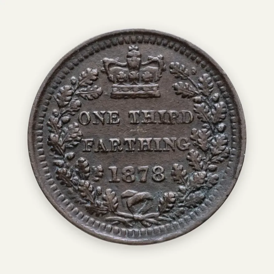 Великобритания 1/3 фартинга 1878
