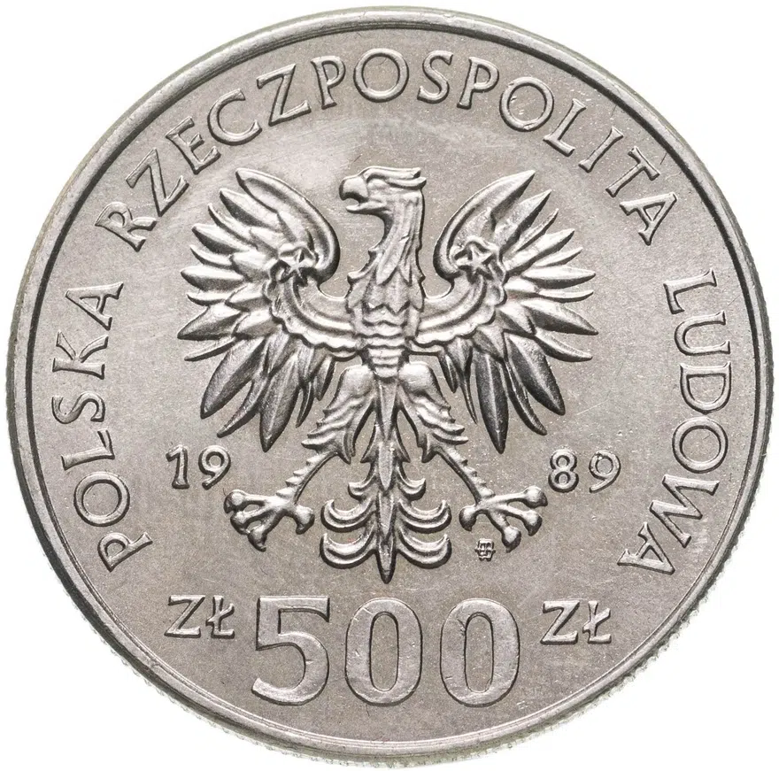 Польша 500 злотых (zlotych) 1989  50 лет с начала Второй Мировой войны, реверс