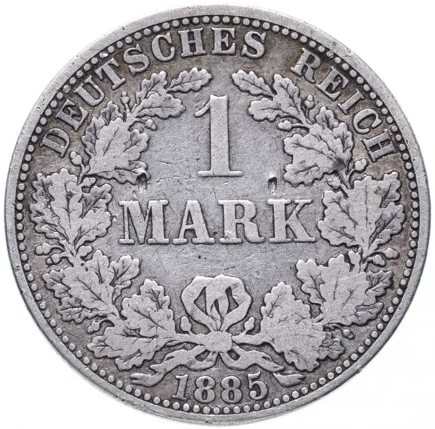 Германия (Империя) 1 марка 1885 A, аверс