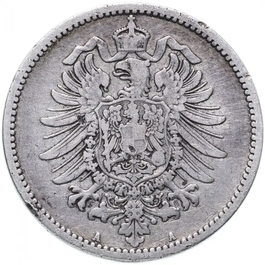Германия (Империя) 1 марка 1885 A, реверс