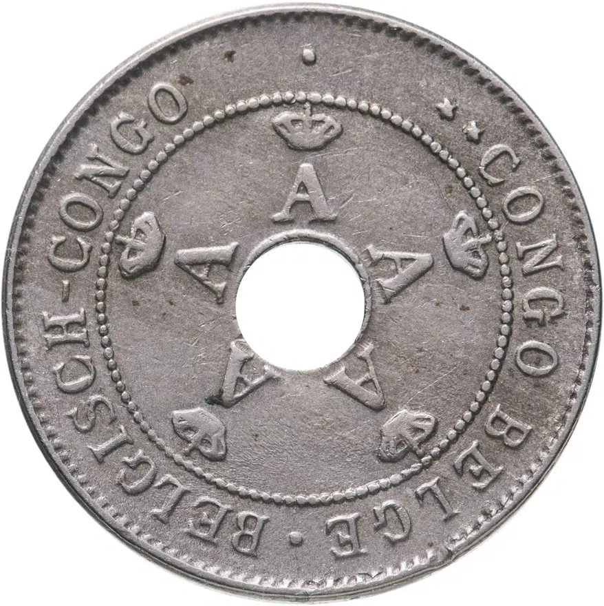 Бельгийское Конго 10 сантимов 1911, реверс