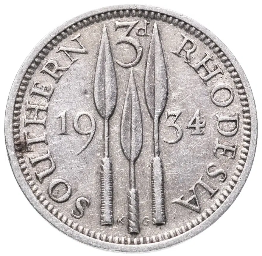 Южная Родезия 3 пенса (pence) 1934
