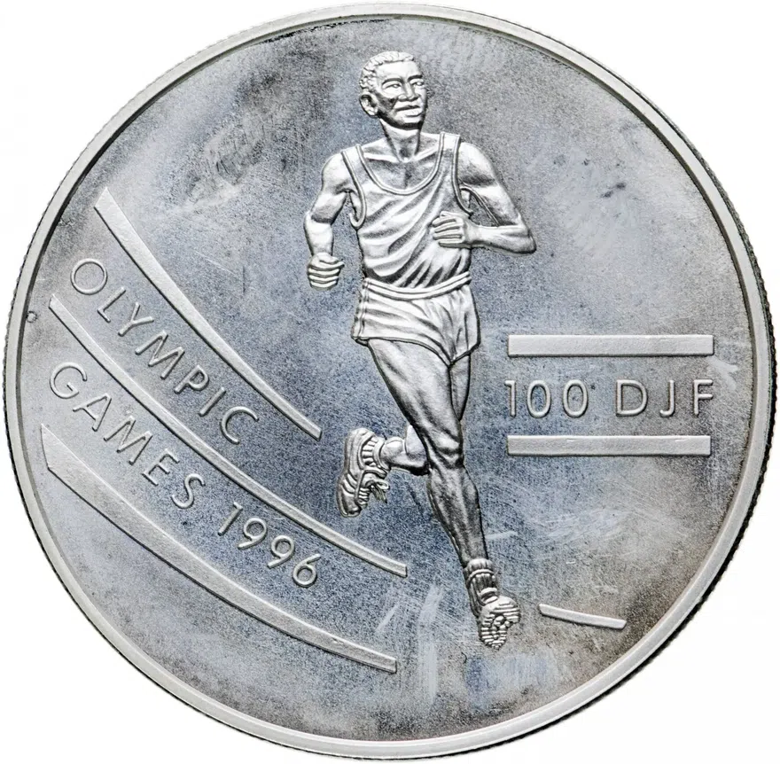 Джибути 100 франков (francs) 1994  XXVI летние Олимпийские Игры, Атланта 1996
