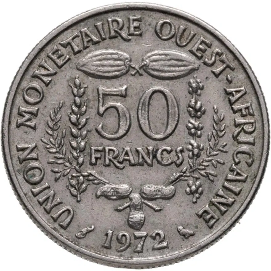 Западная Африка (BCEAO) 50 франков (francs) 1972, реверс
