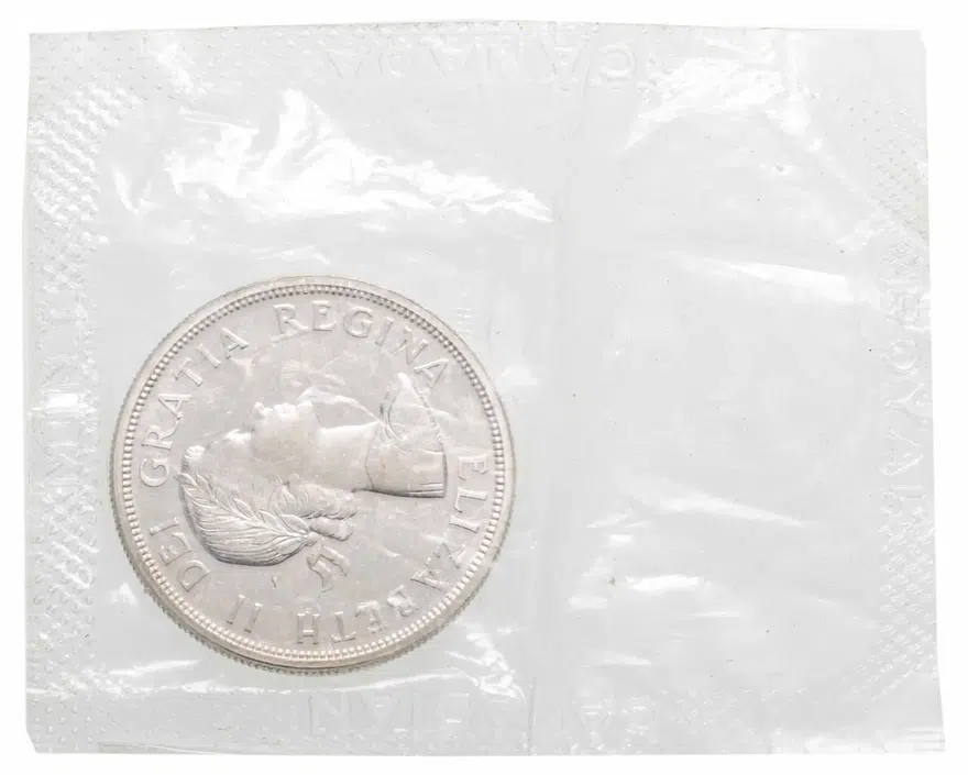 Канада 1 доллар (dollar) 1964  100 лет Шарлоттауну и Квебеку, реверс