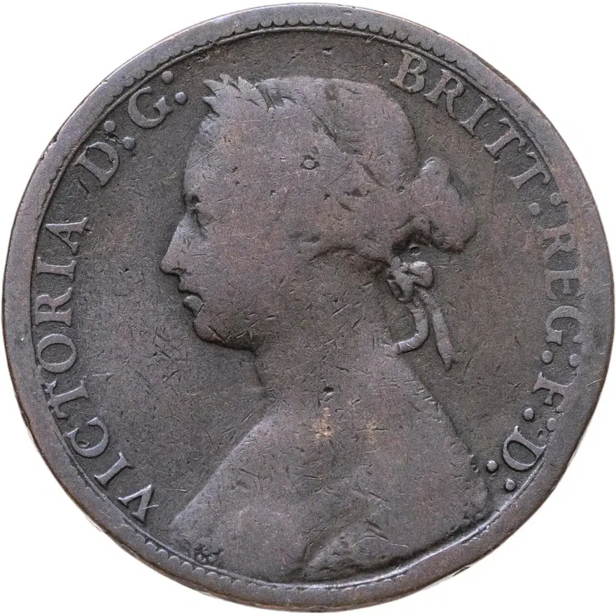 Великобритания 1/2 пенни (penny) 1876