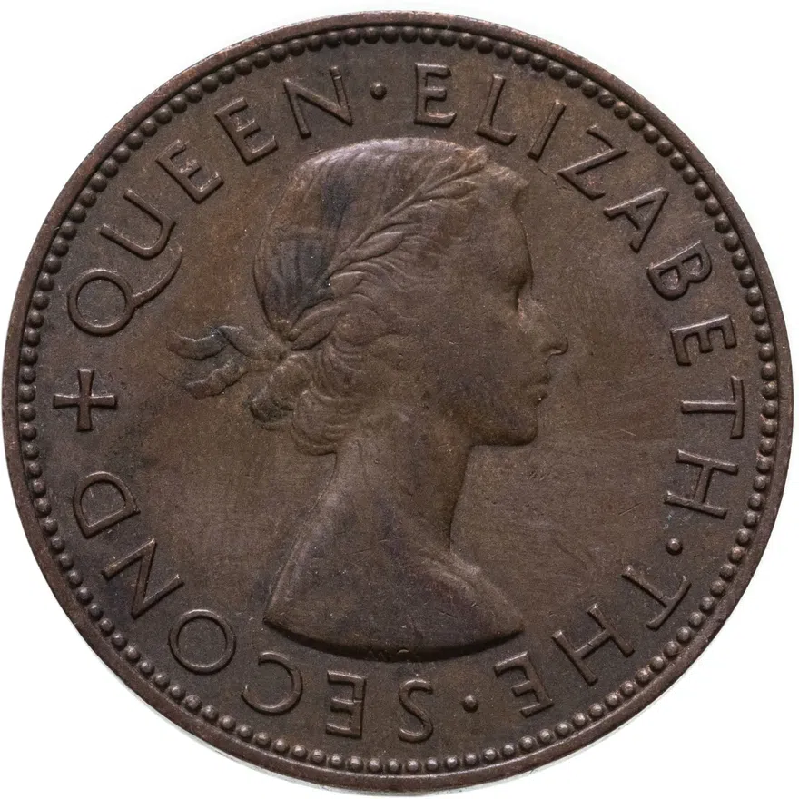 Новая Зеландия 1 пенни (penny) 1955, реверс