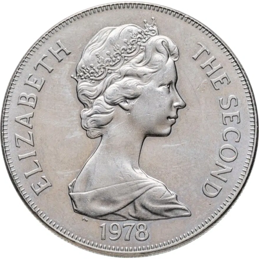 Остров Святой Елены 25 пенсов (pence) 1978 "25 лет коронации Королевы Елизаветы II", реверс