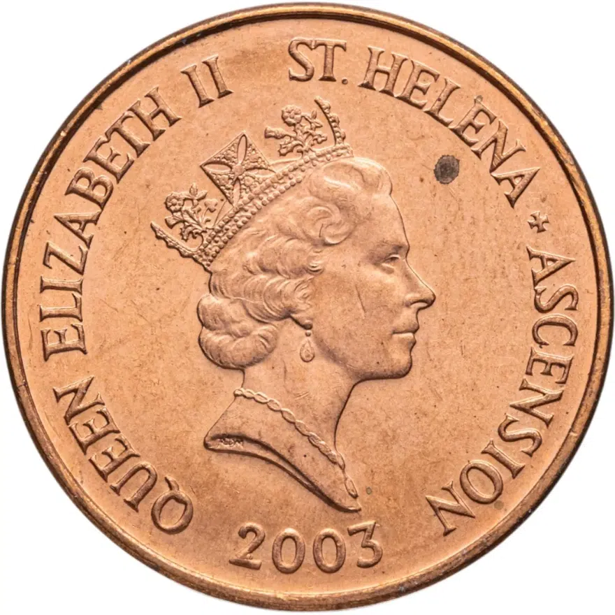 Острова Святой Елены и Вознесения 1 пенни (penny) 2003, реверс