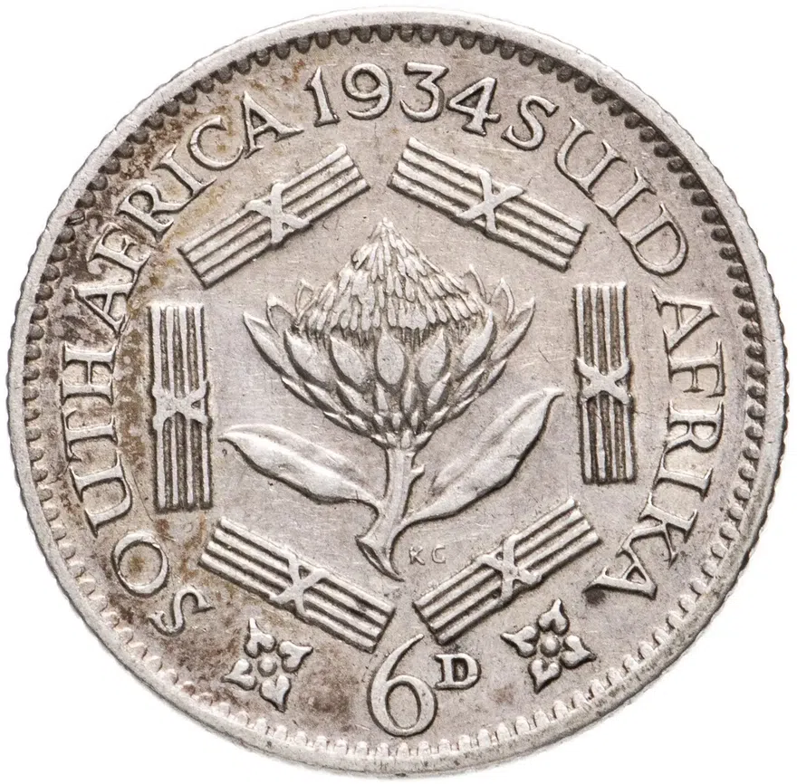 ЮАР 6 пенсов (pence) 1934