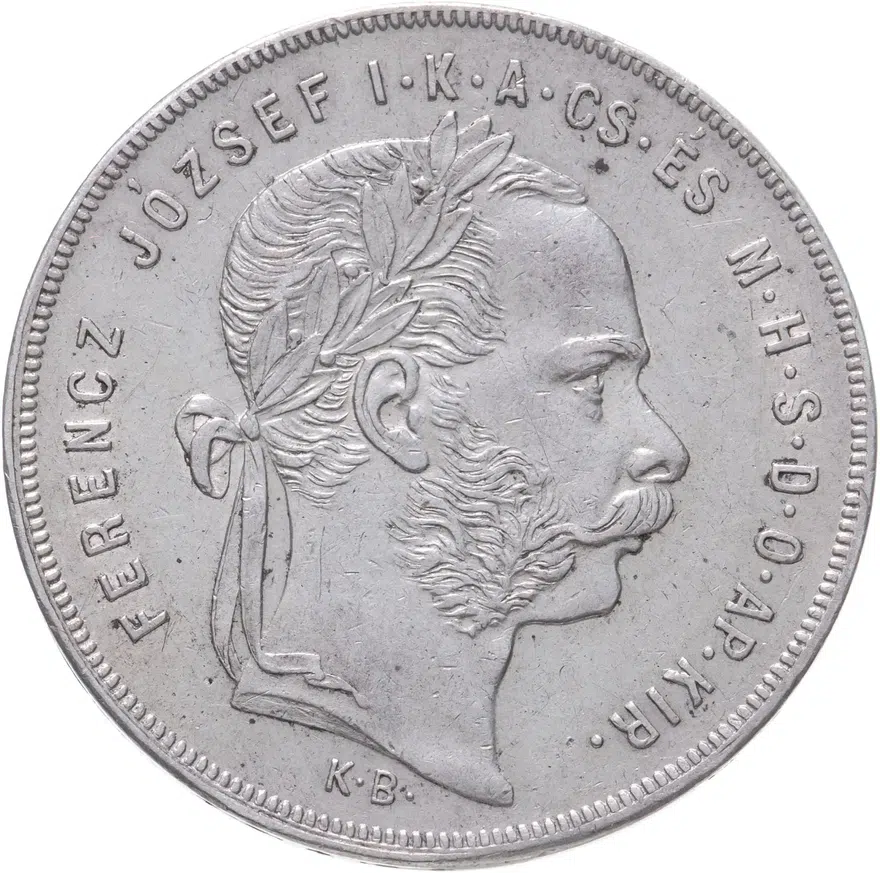 Австро-Венгрия 1 форинт 1879, монета для Венгрии, аверс