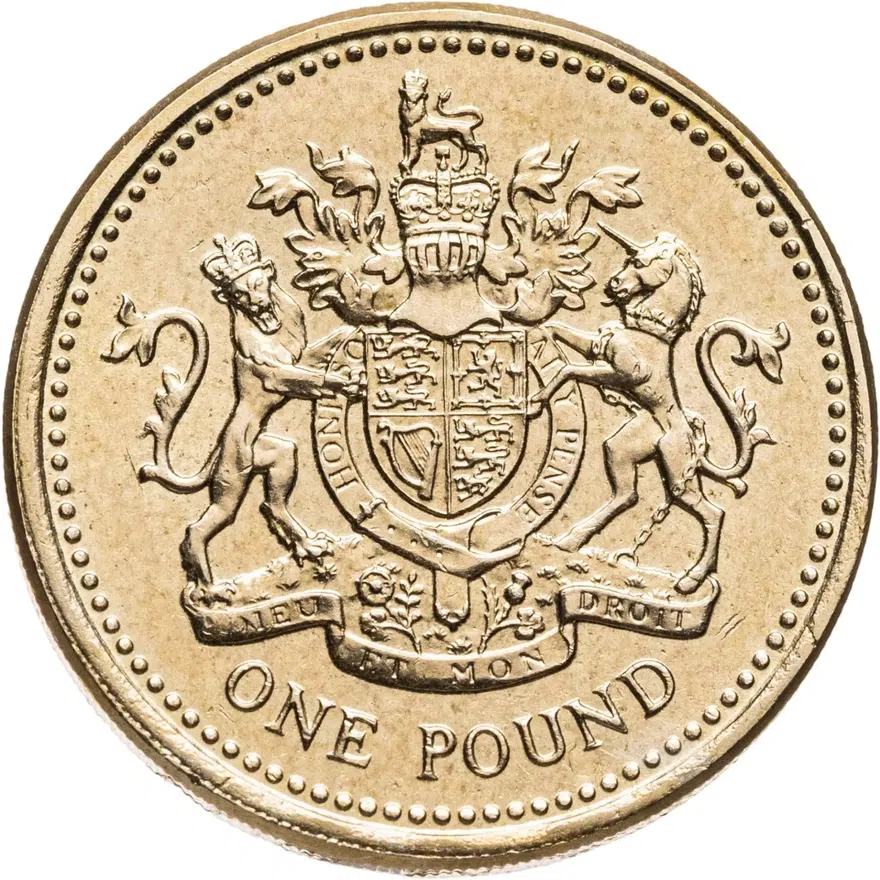 Великобритания 1 фунт (pound) 1983 Герб