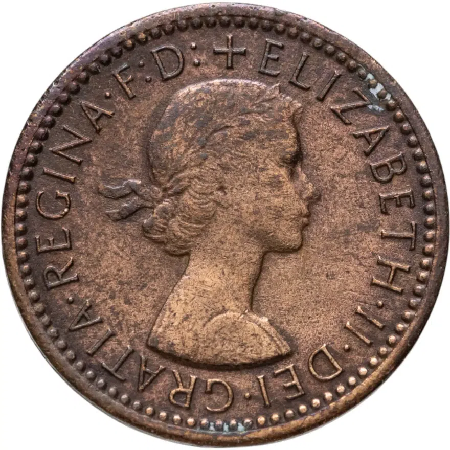 Великобритания 1 фартинг (farthing) 1954, реверс