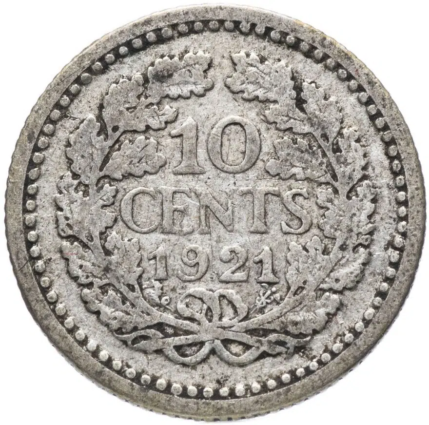 Нидерланды 10 центов (cents) 1921
