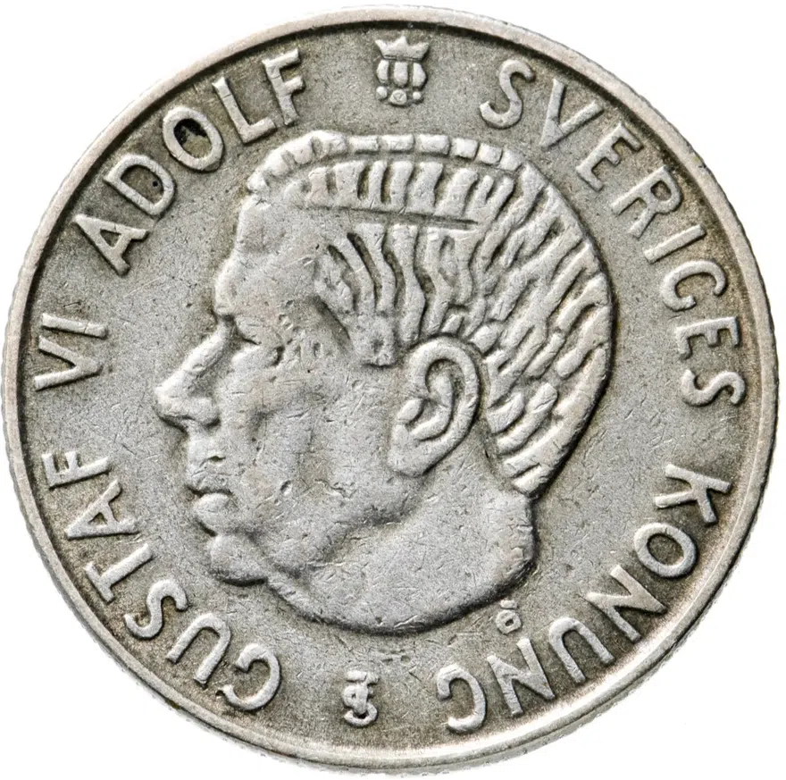 Швеция 1 крона (crown) 1953, реверс