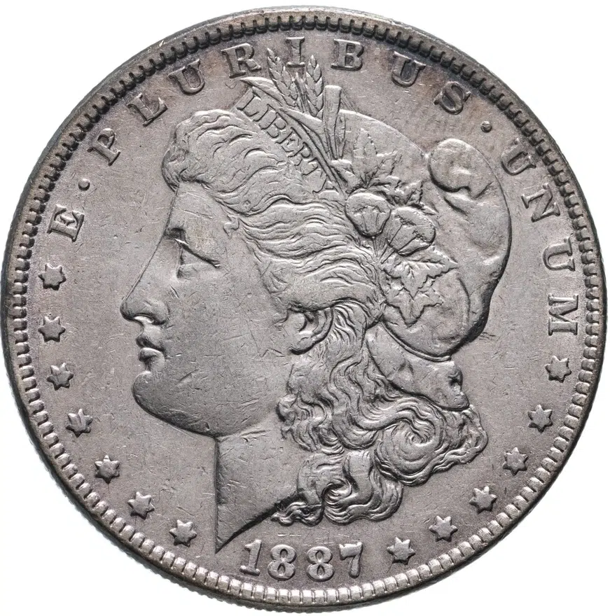 США 1 доллар (dollar) 1887  Доллар Моргана Без отметки монетного двора