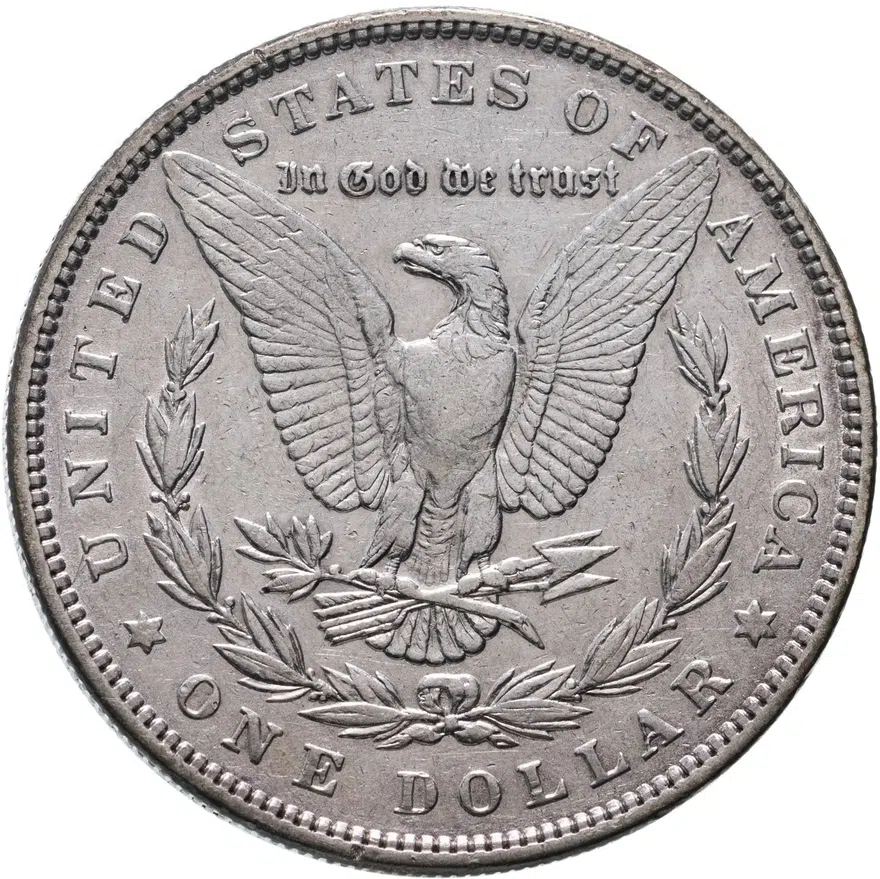 США 1 доллар (dollar) 1887  Доллар Моргана Без отметки монетного двора, реверс