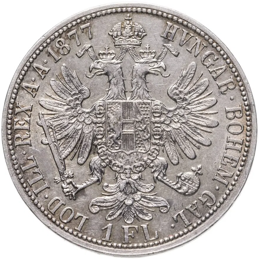 Австрия 1 флорин (florin) 1877, реверс