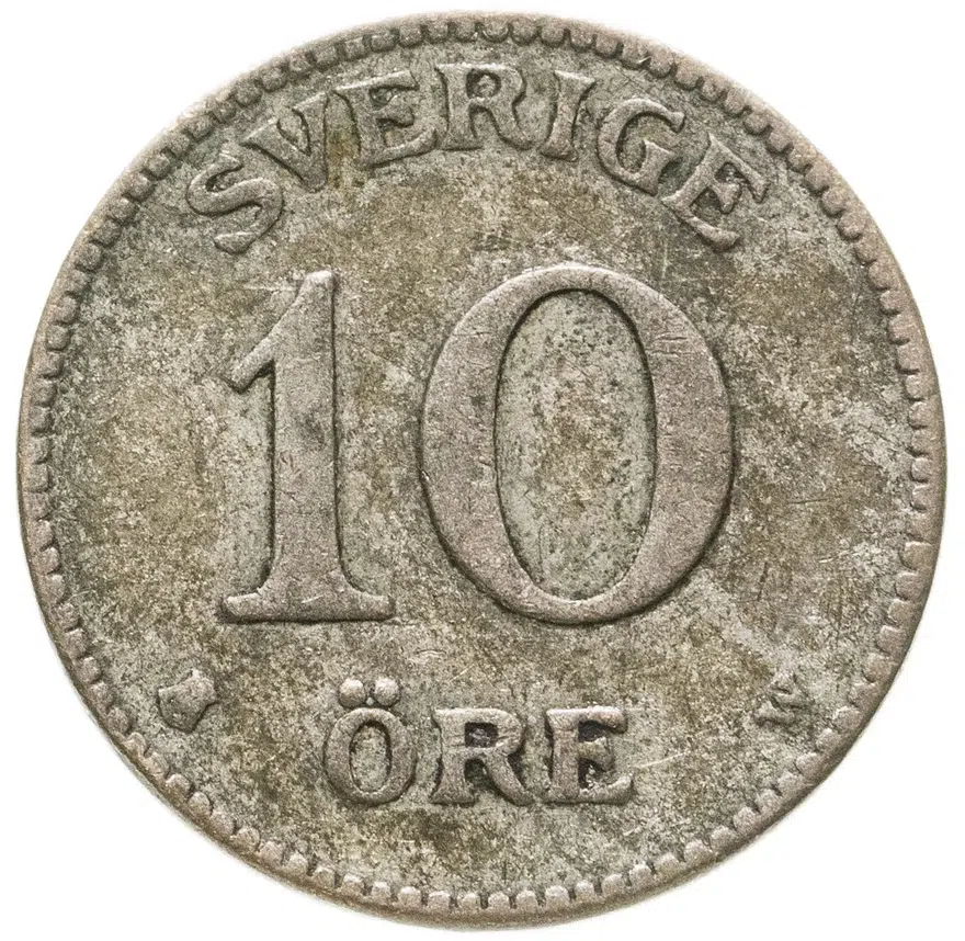 Швеция 10 эре (ore) 1917