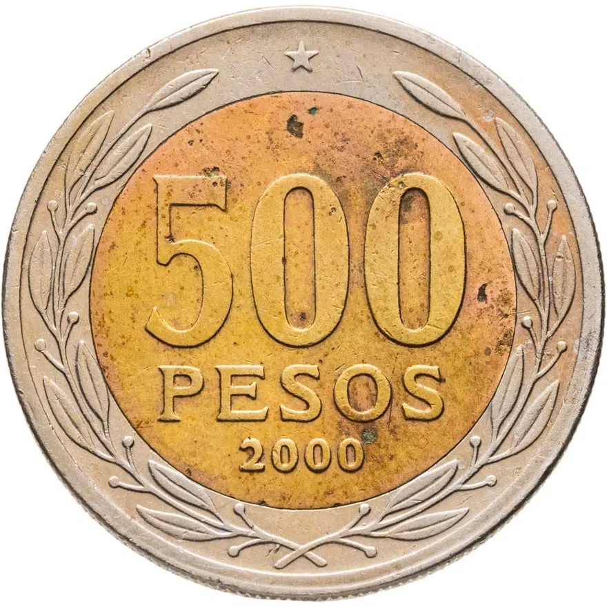 Чили 500 песо (pesos) 2000