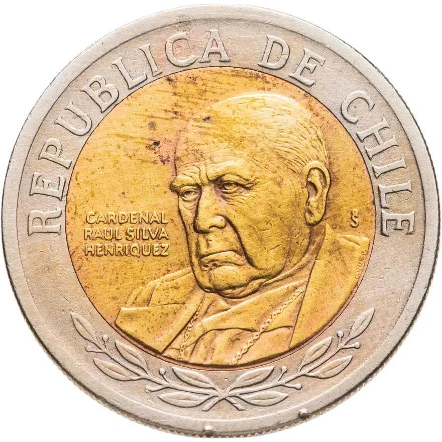Чили 500 песо (pesos) 2000, реверс