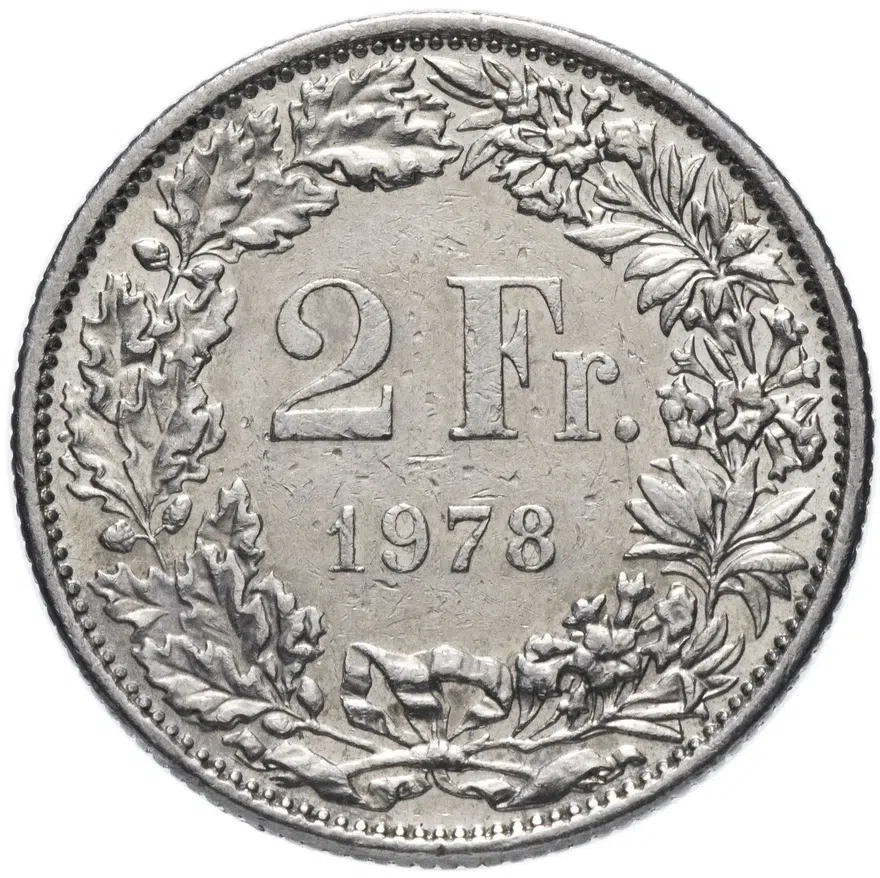 Швейцария 2 франка 1978