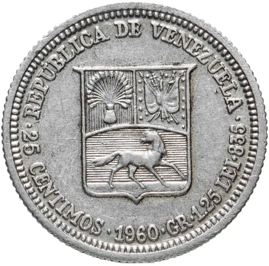 Венесуэла 50 сентимо (centimos) 1960, аверс