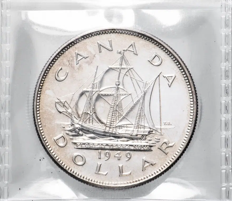 Канада 1 доллар (dollar) 1949  "Вхождение Ньюфаундленда в состав Канады"