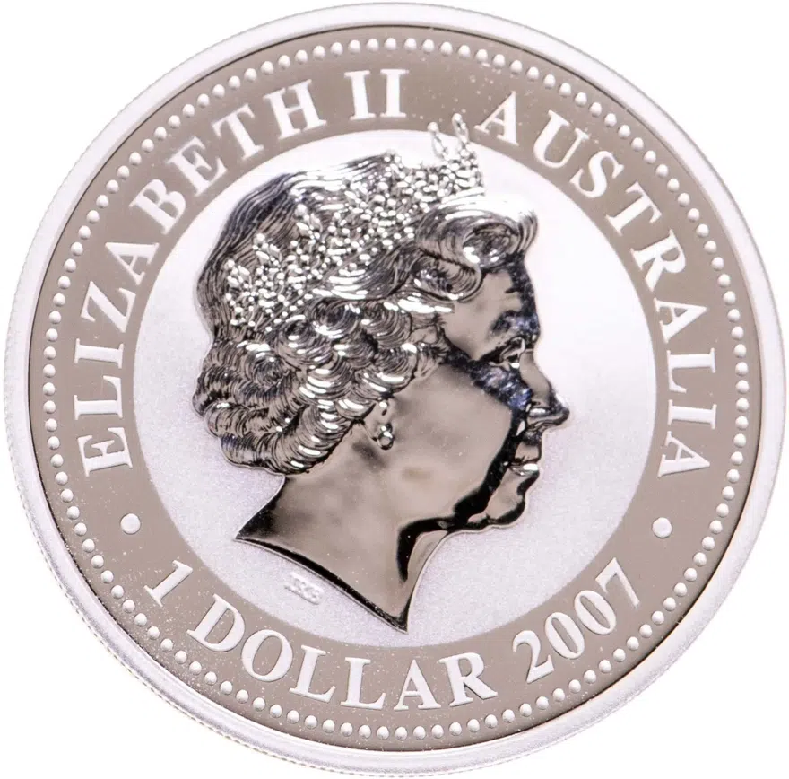 Австралия 1 доллар (dollar) 2007 "Лунный календарь - год мыши (2008)", реверс