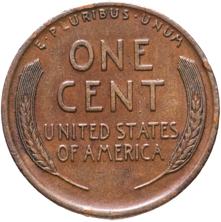 США 1 цент (cent) 1920 без обозначения монетного двора, реверс