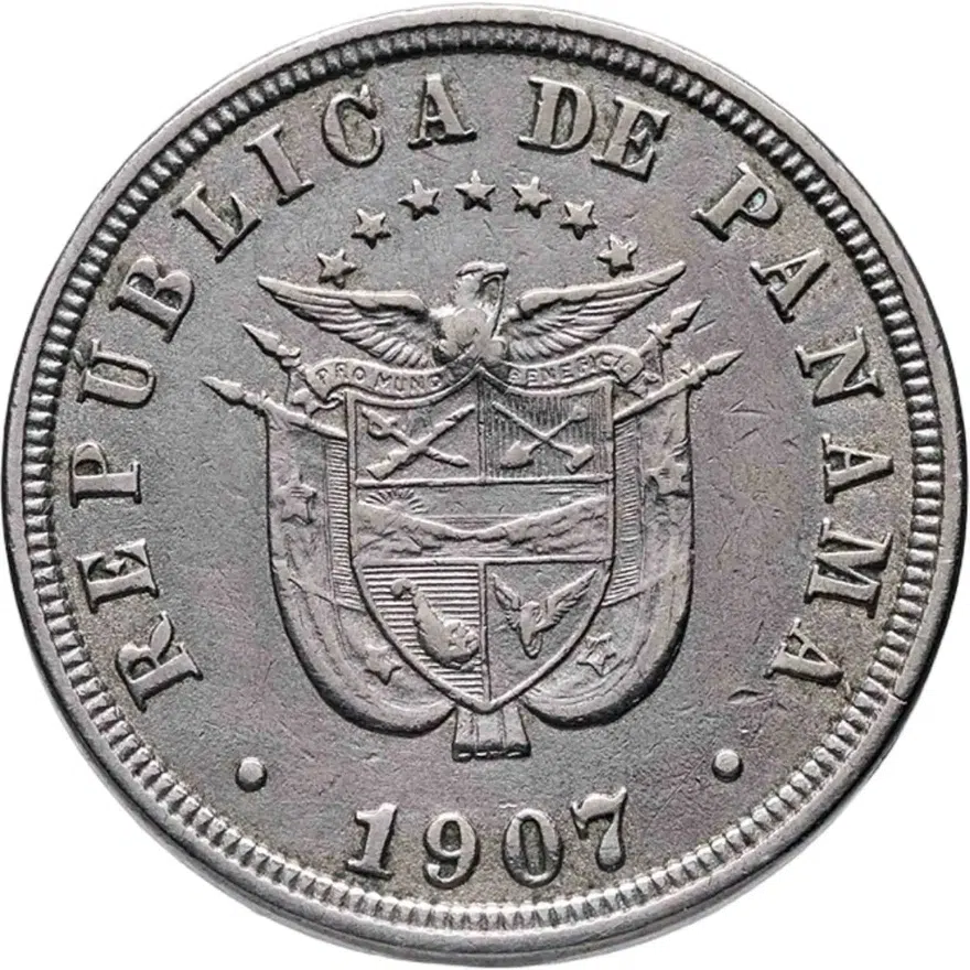Панама 2 1/2 сентесимо (centesimos) 1907, реверс