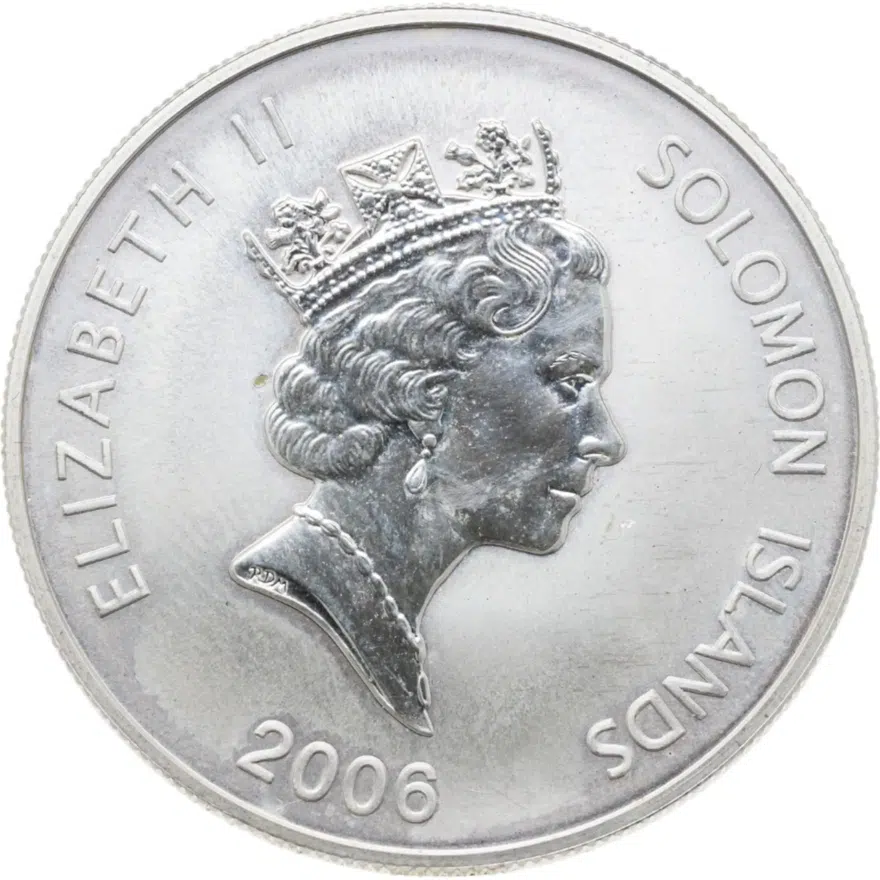 Соломоновы Острова 25 долларов (dollars) 2006  Китайский гороскоп - год собаки, реверс