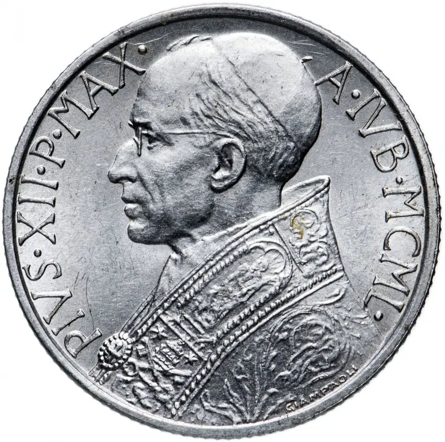 Ватикан 5 лир (lire) 1950