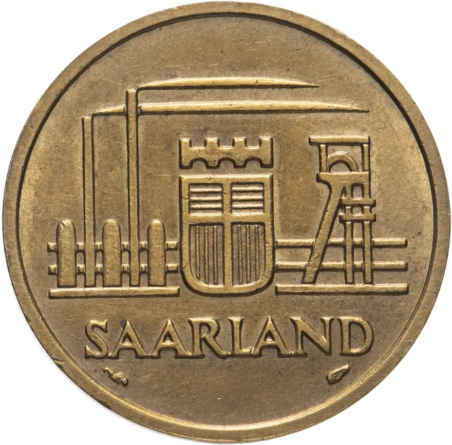 Саар 50 франков (francs) 1954, реверс