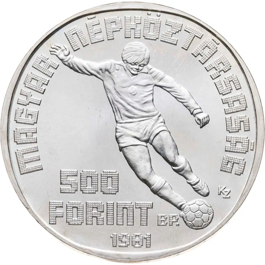 Венгрия 500 форинтов (forint) 1981  Чемпионат мира по футболу 1982 - футбольное поле