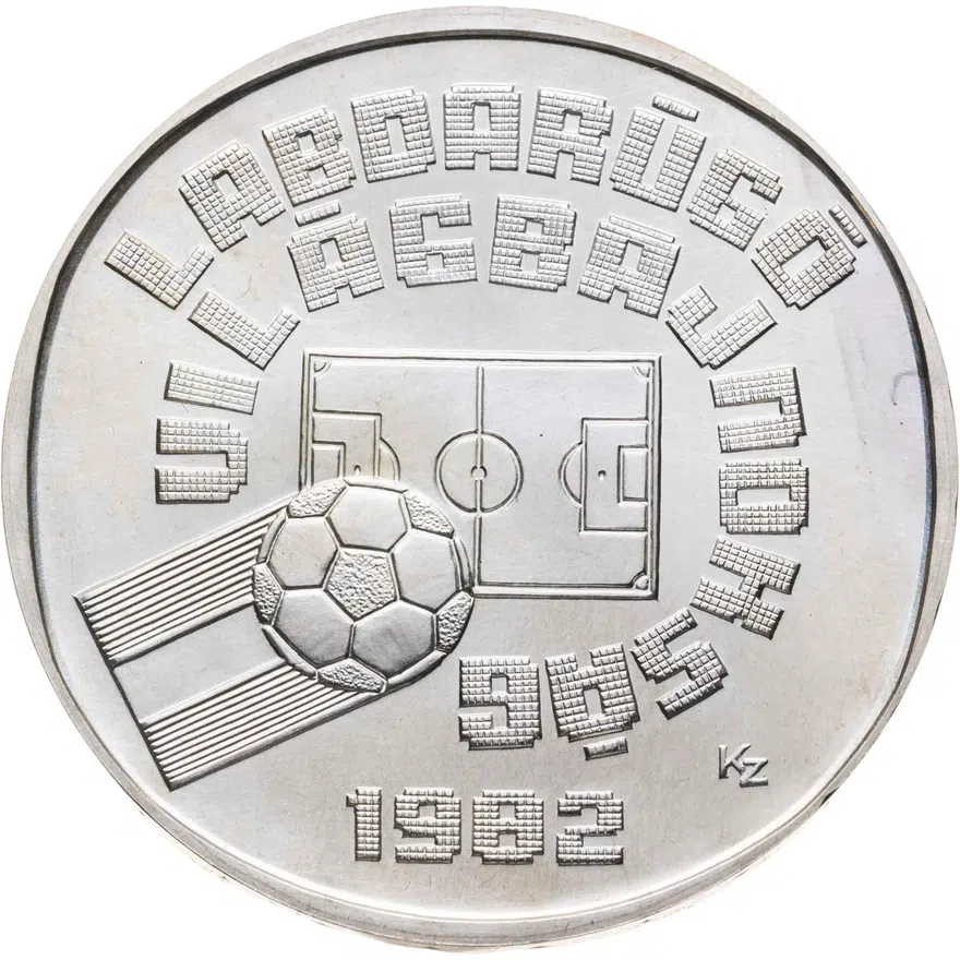 Венгрия 500 форинтов (forint) 1981  Чемпионат мира по футболу 1982 - футбольное поле, реверс
