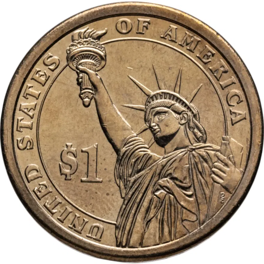 США 1 доллар 2007 D "2-й президент США - Джон Адамс"