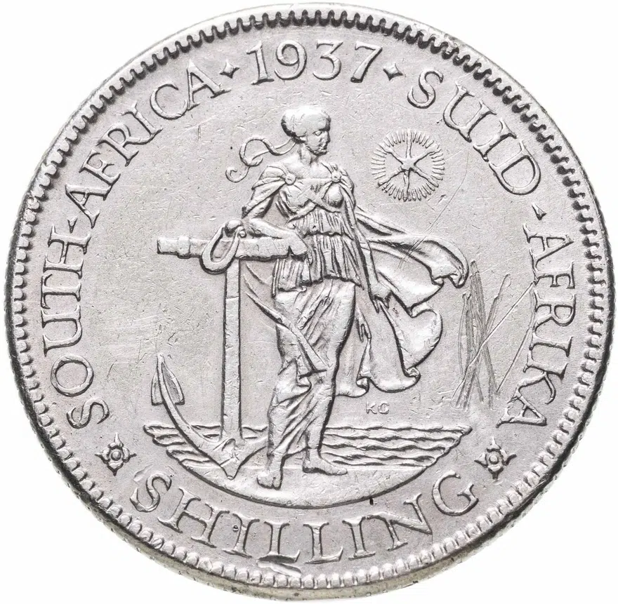 ЮАР 1 шиллинг (shilling) 1937, реверс