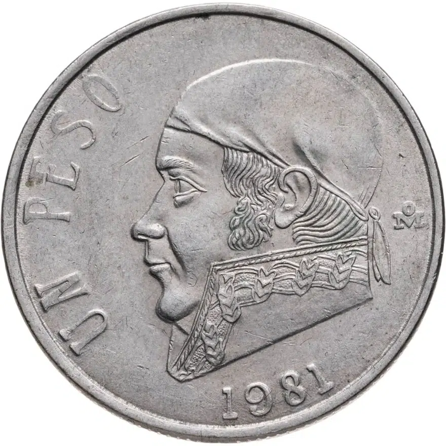 Мексика 1 песо (peso) 1981, аверс