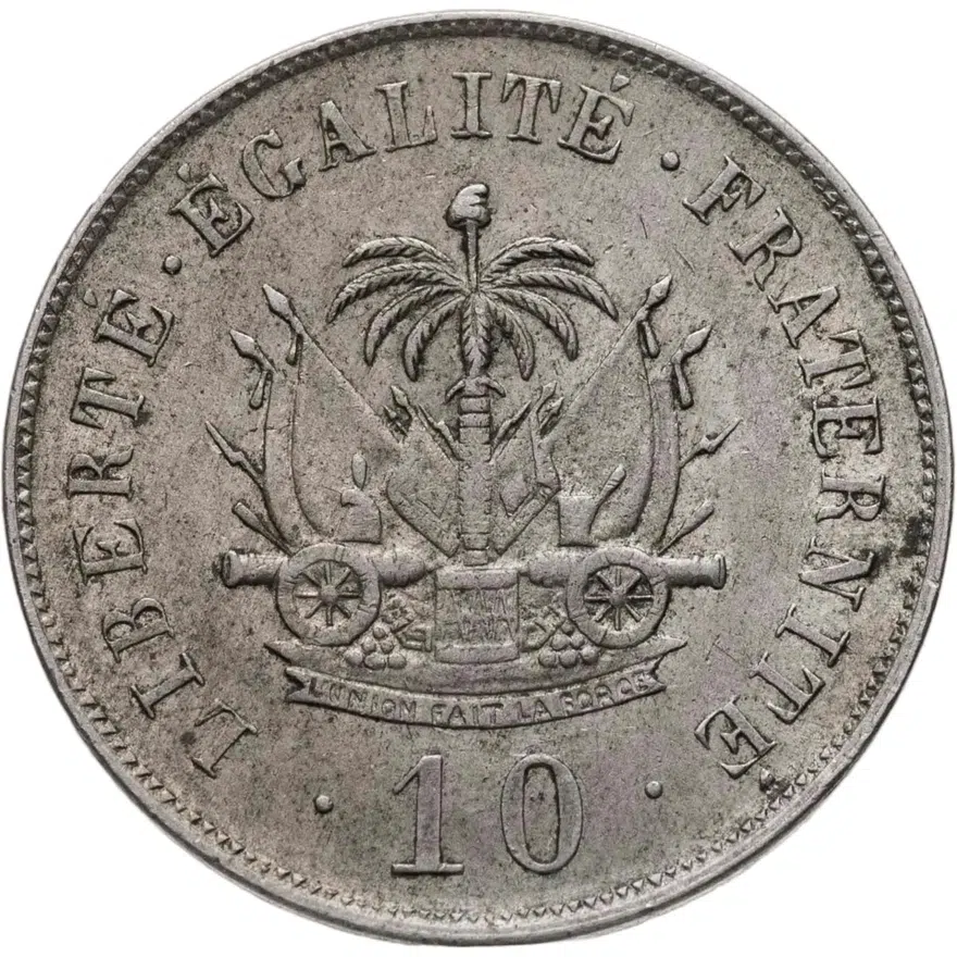 Гаити 10 сантимов (centimes) 1906, реверс