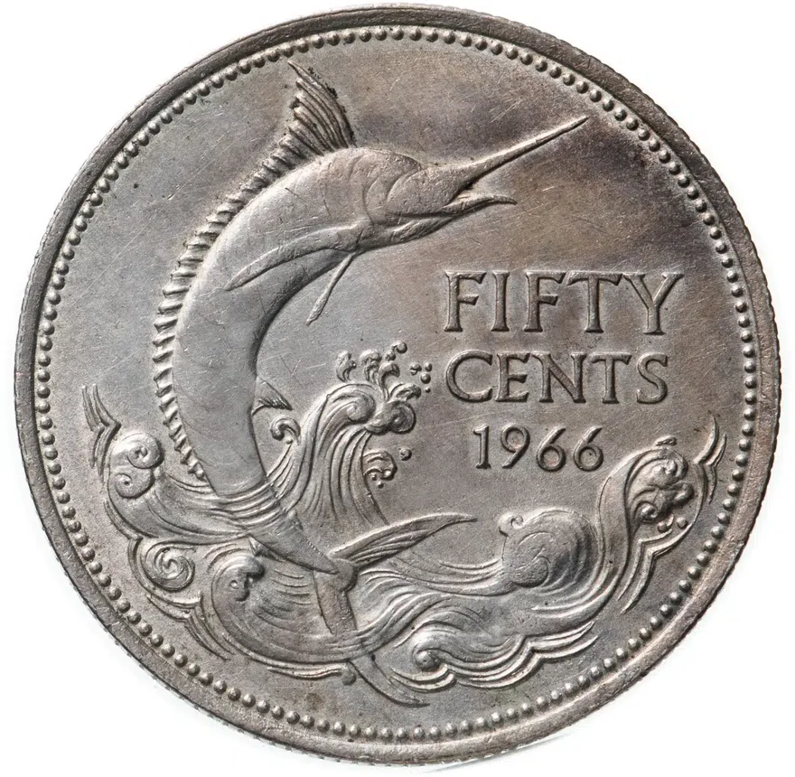 Багамы 50 центов (cents) 1966